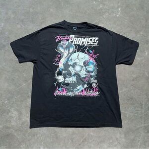☀️ Broken Promises Forever Means Nothing Graphic Tee Mens Size XL Black